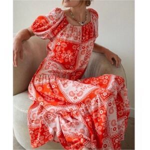 LISA SAYS GAH Joni Maxi Dress in Linen blend